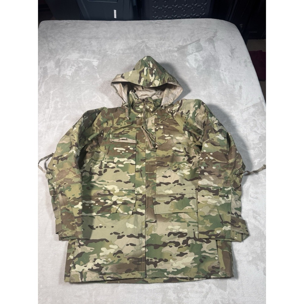 Military Issue Apecs Gore Tex Parka Jacket Size Medium Multicam Camo